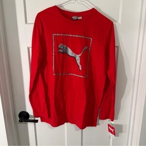 Puma Kids Red Long Sleeve Top